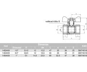Kulový Kohout Plnoprůtočný VALVEX (motýl) Ff - 3/4" 05860DC34