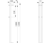 Sapho Papinado Elektrický Sušák Ručníků 109x1200mm, 40w, černá Mat