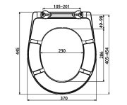 Záchodové Sedátko Univerzální Duroplast, Odnímatelný Kovový Pant ALC-A602