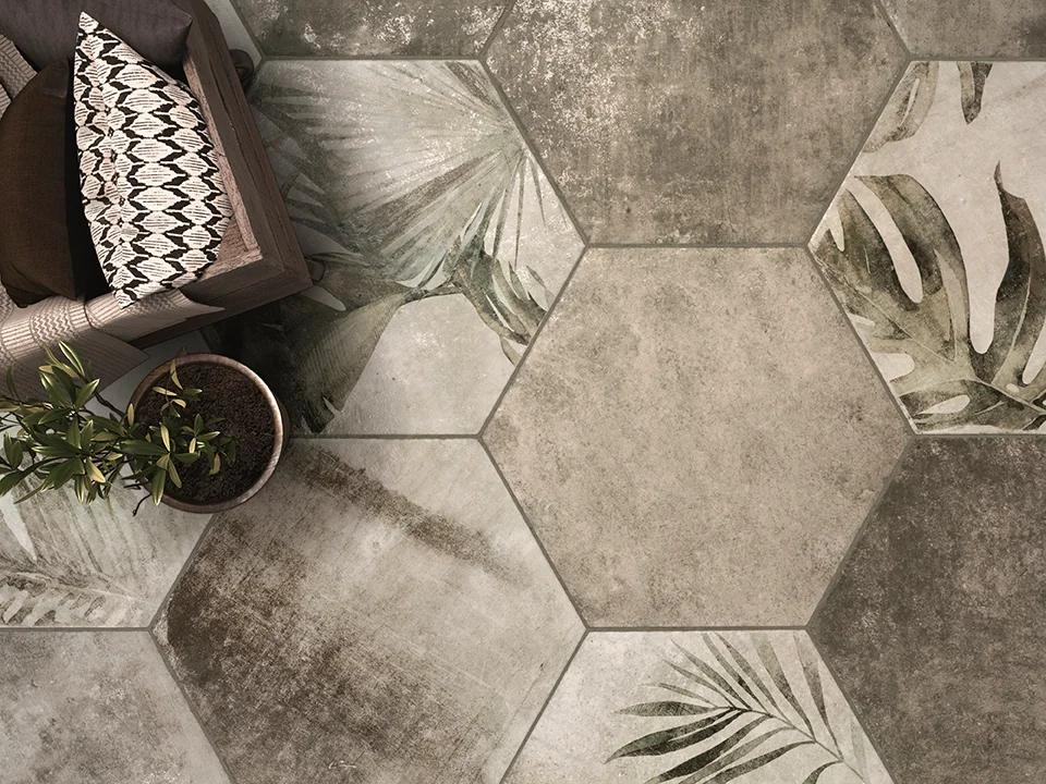Realizace Zelená dlažba s přírodnímy motivy ze seriel Colorker Amazonia