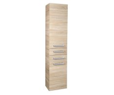 Aqualine Vega Skříňka Vysoká S Košem, 40x184x31cm, Dub Platin