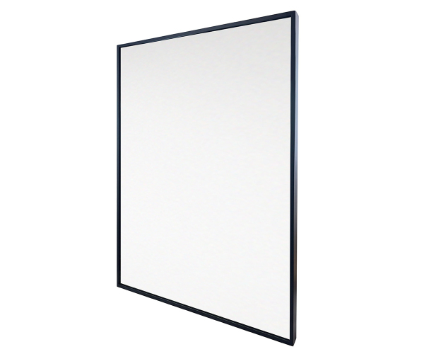 Mereo Zrcadlo Hranaté, 60x80 Cm, černý Rám, Instalace Pouze Na Výšku