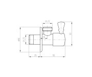 Ventil rohový s keramickým vrškem 1/2"x 1/2" RV0112CMAT