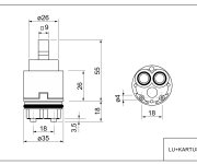 Kartuše K Baterii Luna (klik-klak) Vysoká - 3118/3119/3120/3121 LU+KARTUS-2
