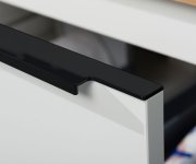 Mereo Mailo, Koupelnová Skříňka 60 Cm, Bílá, černé Madlo