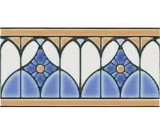Grazia Venice Bordura Fenice Cobalt Craquele 10x20