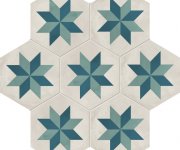 Retro dlažba Marca Corona Terra.Art Stella 0/C Esagono 25x21,6