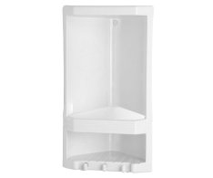 Gedy Junior Dvojitá Rohová Polička, 189x385x139 Mm, Termoplast, Bílá