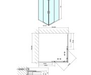 Polysan Easy čtvercová Sprchová Zástěna 800x800mm, čiré Sklo