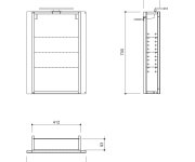 Sapho Greta Galerka S Led Osvětlením, 50x70x14cm, Bílá Mat