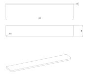 Sapho Abeline Polička Rockstone 600mm, Bílá Mat