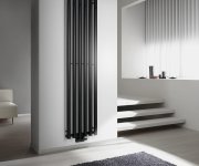 Sapho Pilon Otopné Těleso 418x1800mm, Se šesti Háčky Pro Ručník, černá Mat