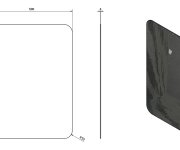 Sapho Ishape Zrcadlo S Broušenou Hranou 50x70cm, Zakulacené Rohy, Cu Free