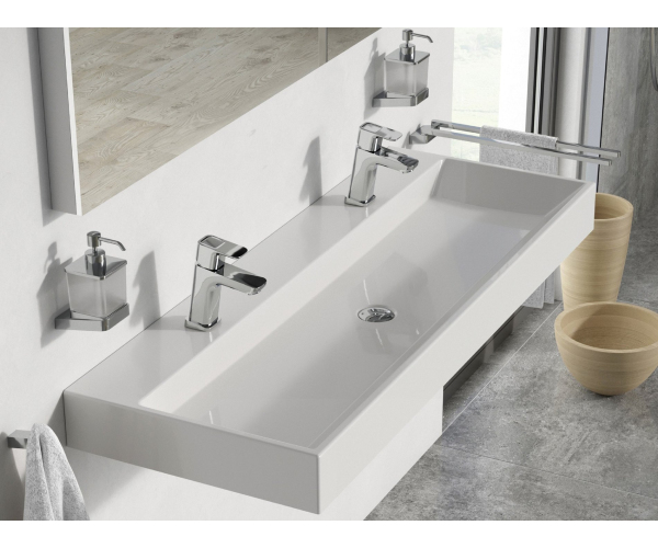 Umyvadlo Natural Duo 120 - Umyvadlo Natural Duo 120, s otvory pro baterie, bez přepadu