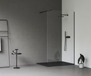 Sprchový kout Walk-In model Wall - Walk-In Wall Set 100, černá+transparent GW9WA030SZ1