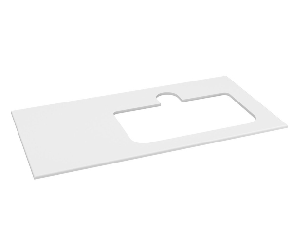 Sapho Brahea Deska Rockstone S Otvorem 101x51,5cm (30+70cm), Pravá, Bílá Mat