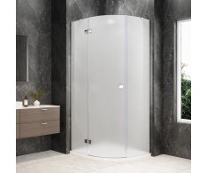 Polysan Globe Chrome čtvrtkruhový Sprchový Kout 900x800mm, Matné Sklo, Levé