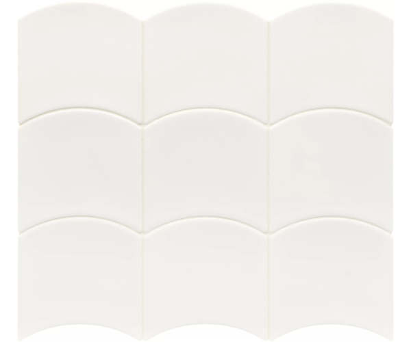 Retro obklad Equipe Wave White 12x12 - bílá
