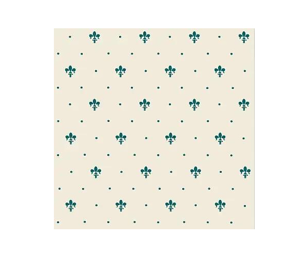 Retro obklad Petracers Grand Elegance Giglio verde su panna 20x20