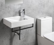 Cerastyle Nuali Keramické Umývátko 50x30cm, Baterie Vpravo, Bílá