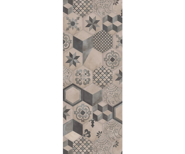 Vzorovaná dlažba Marca Corona Terra Mix decori esagono vers. F 25x21,6 cm