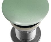 Sapho Umyvadlová Výpust 5/4“, Click-clack, Betonová Zátka, 10-80mm, Zelená Pololesk