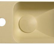 Sapho Piccolino Betonové Umývátko 30,8x17cm, Baterie Vlevo, žlutá Mat
