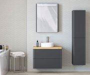 Mereo Siena, Koupelnová Skříňka 80 Cm, Antracit Mat