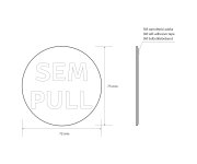 Sapho Cedule Sem/pull, ø 75mm, Nerez Mat