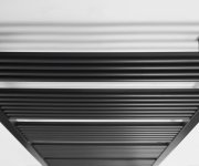 Aqualine Direct Otopné Těleso S Bočním Připojením 600x1680mm, černá Mat