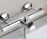 Aqualine Action Nástěnná Vanová Termostatická Baterie, Chrom