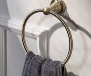 Sapho Diamond Držák Ručníků Kruh, Bronz