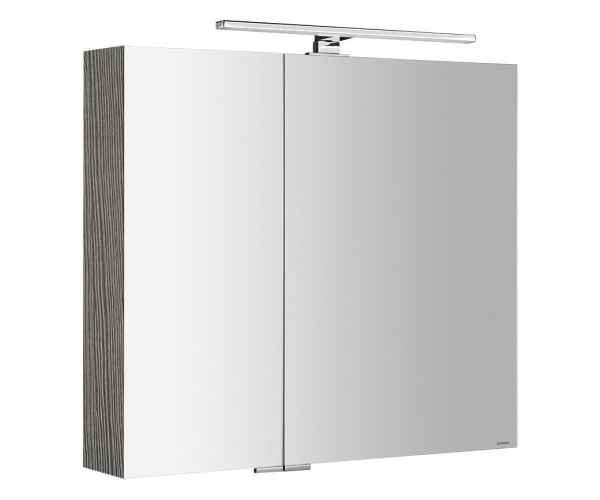 Sapho Mirró Galerka S Led Osvětlením, 80x70x16cm, Dub Stříbrný