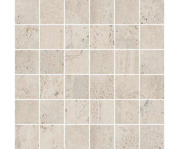 Mozaika jako travertin Flaviker Navona Bone Cross/Bone Vein Mosaico MIX 30x30 - béžová