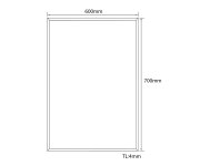 Aqualine Flanco Zrcadlo S Fazetou 60x70cm, Cu Free