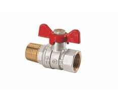 Kulový Kohout Plnoprůtočný VALVEX Mf 3/8", Mosaz (motýl)