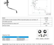 Vanová Stěnová Baterie Do Bytového Jádra S Kulatým Ramínkem, Keram.přepínačem, Rozteč 150 Mm - Chrom – Zora ZRBJ-150KER