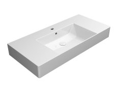 Gsi Kube X Keramické Umyvadlo 100x47cm, S Odkládacími Plochami, Broušená Spodní Hran