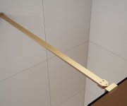 Polysan Esca Gold Matt Jednodílná Sprchová Zástěna Do Prostoru, čiré Sklo, 1000 Mm
