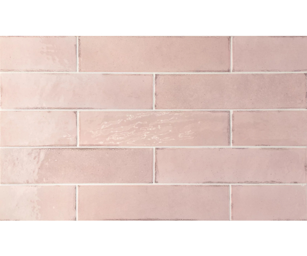 Retro obklad Equipe Tribeca Tea Rose 6x24,6 Brillo - růžová