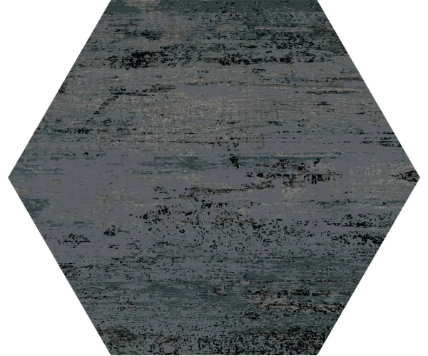 Dlažba jako dřevo Codicer Cassis Dark Hex 22x25 - antracitová