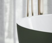 Vana Freedom O Tec - Vana Freedom O Tec 170x77 volně stojící, Grey Green/bílá, krytka odtoku bílá/černá/chrom CD11200000