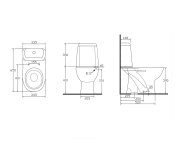 Aqualine Riga Wc Kombi, Dvojtlačítko 3/6l, Spodní Odpad, Bílá