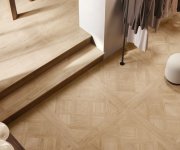Dlažba jako dřevo Sant Agostino Ricordi Classic 01 90x90 Rett. - hnědá