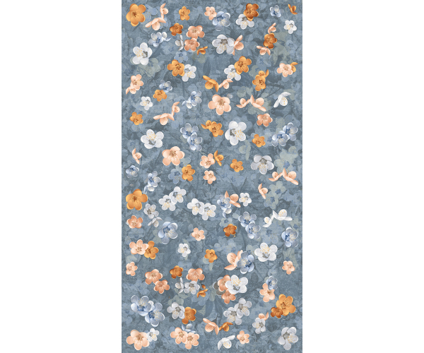 Květinová dlažba Piemme Homey Bloom Blue 60x120 Nat. Rett.