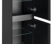 Sapho Filena Vysoká Skříňka 35x140x30cm, černá Mat Strip