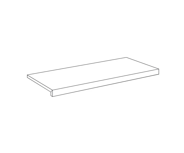 Sokl jako kámen Sichenia Con_Creta Gradino Costa Retta Grigio Basalto Grip 33x60 Rett. (tl.20mm) - bílá