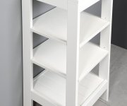 Aqualine Etide Policový Regál 36x86x36 Cm, Bílá Mat