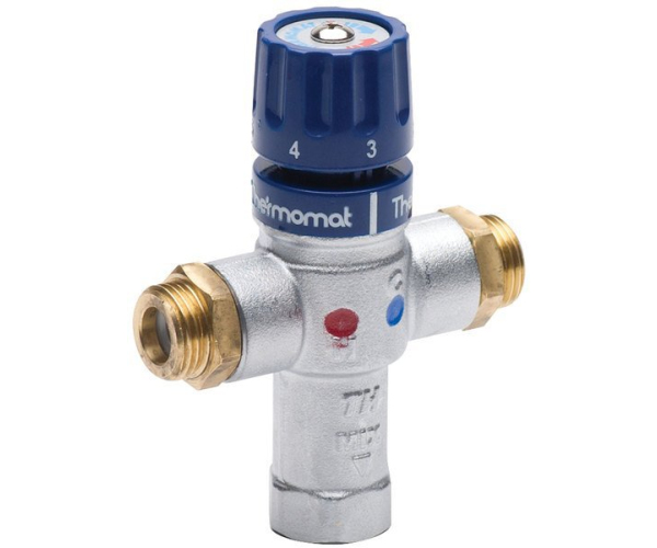 Sapho Termostatický Regulátor Teploty Vody, 1/2", 30-60 Stupňů, Zpětné Klapky