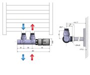 Sapho Twin Připojovací Sada Ventilů Termostatická Pro Středové Připojení, Pravá, Chrom
